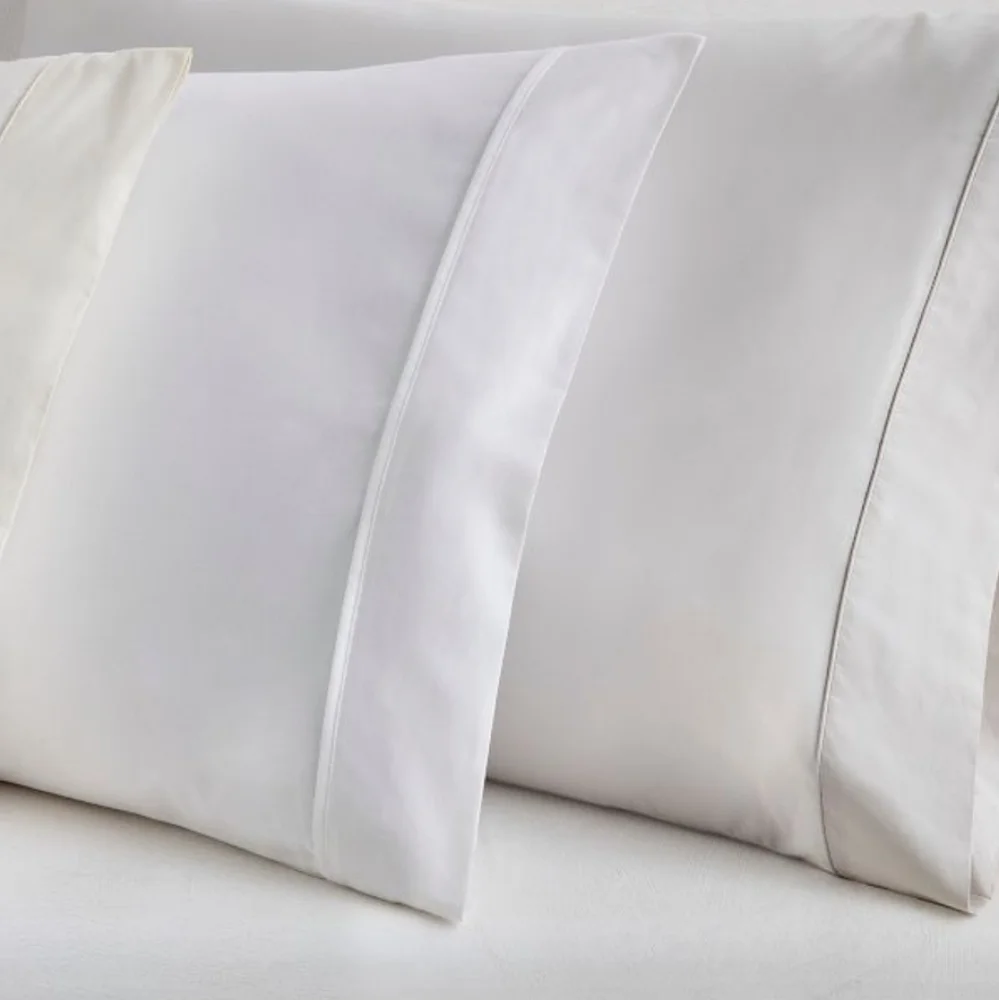 Luxury White Sheet Set 400-Thread-Count Sateen Wide Hem,King & Queen, $189.00US